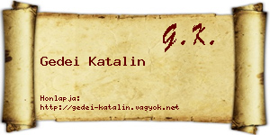 Gedei Katalin névjegykártya